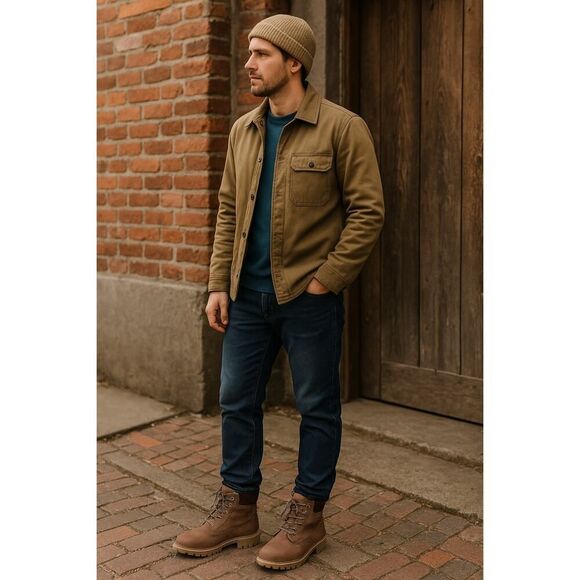 Cloud Nine Sheepskin Brown Leather Lace-Up Winter Boots | Men’s Size 9 Warm main image 5